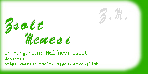 zsolt menesi business card